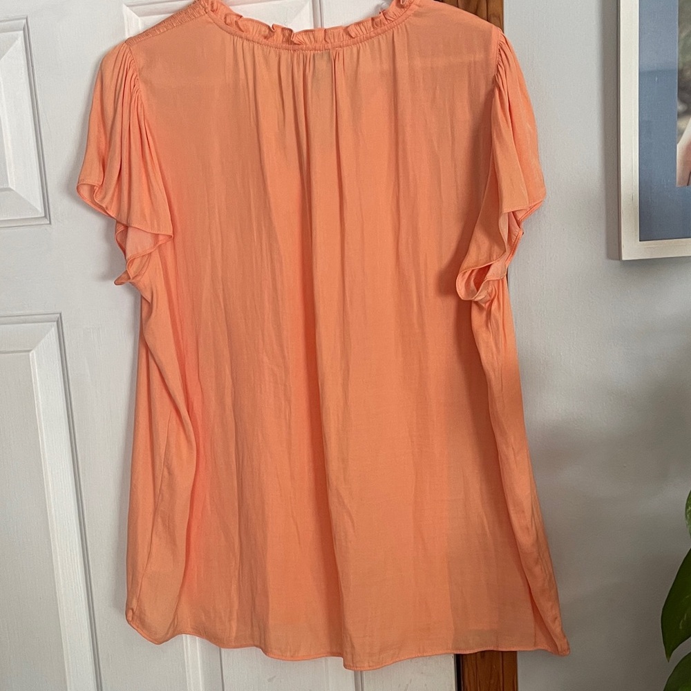 Universal Thread Coral Ruffle Sleeve Blouse - Picture 5 of 6